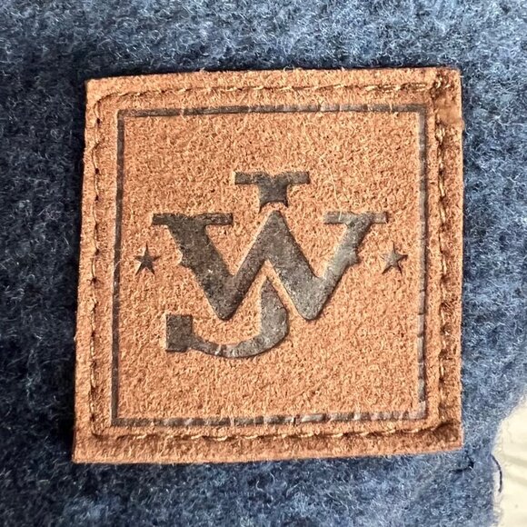 Men’s Blue Plaid 1/4 Zip Pullover Flannel Sweater XXL John Wayne Stock & Supply - Picture 8 of 11